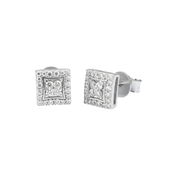 Die Orlena Square Moissanite Diamond Ohrstecker