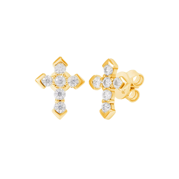 The Seraphine Cross Moissanite Diamond Earrings